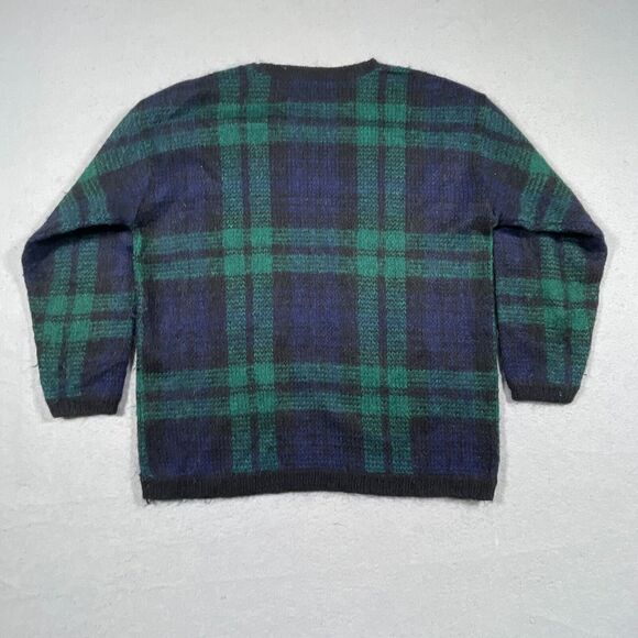 Vintage Sweater Mohair Blend Sweater Wimen Size Large‎ Blackwatch Green 1990’s - Picture 8 of 9